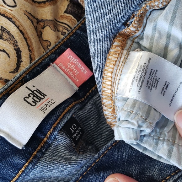 CAbi Sz 10 cropped womens jeans - #49-T💛 - Picture 7 of 7